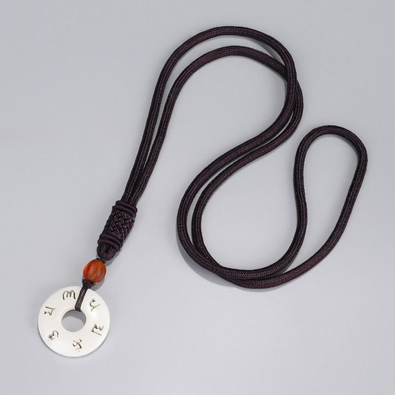 Buddha Stones Ivory Fruit Om Mani Padme Hum Engraved Protection Necklace Pendant - image 5