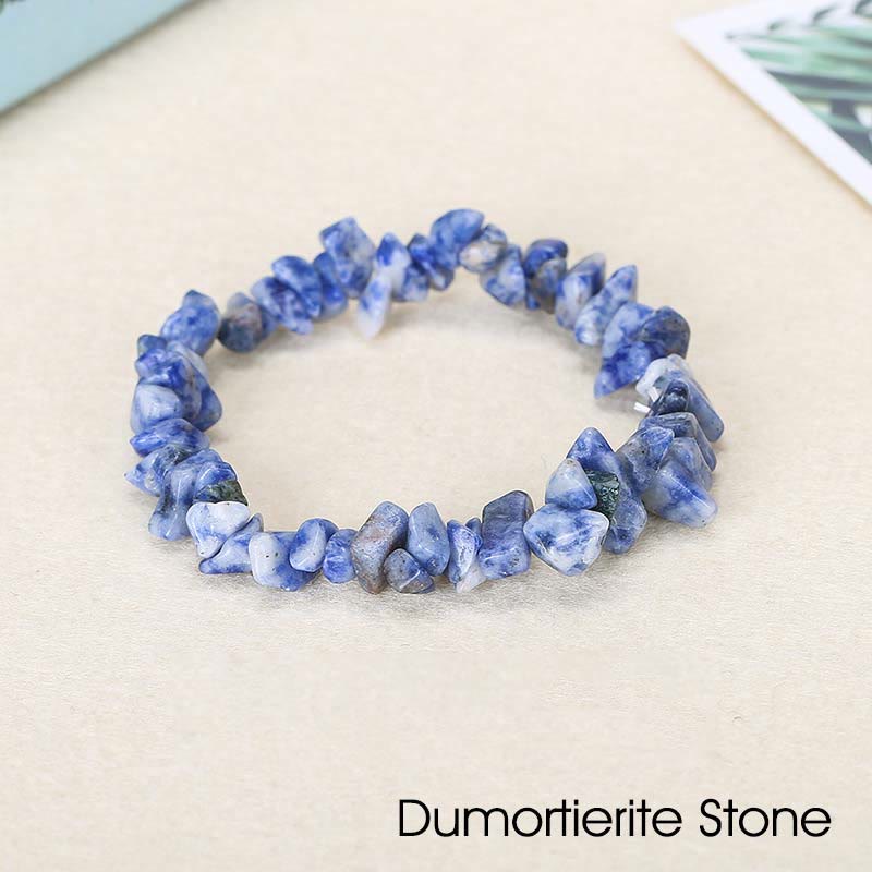 Natural Irregular Shape Crystal Stone Warmth Soothing Bracelet - Dumortierite Stone(Wrist Circumference: 15-18cm) - image 65