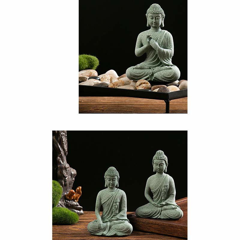 Tibetan Meditation Contemplation Buddha Serenity Compassion Statue Figurine Decoration - image 10