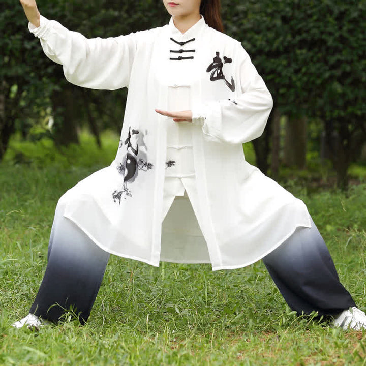 3Pcs Yin Yang Tree Tai Chi Spiritual Zen Practice Meditation Prayer Uniform Unisex Clothing Set - image 11