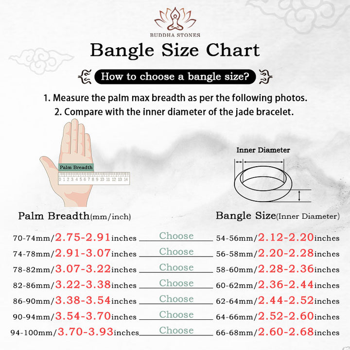Buddha Stones  Natural Jade Prosperity Wealth Luck Bangle Bracelet - image 7