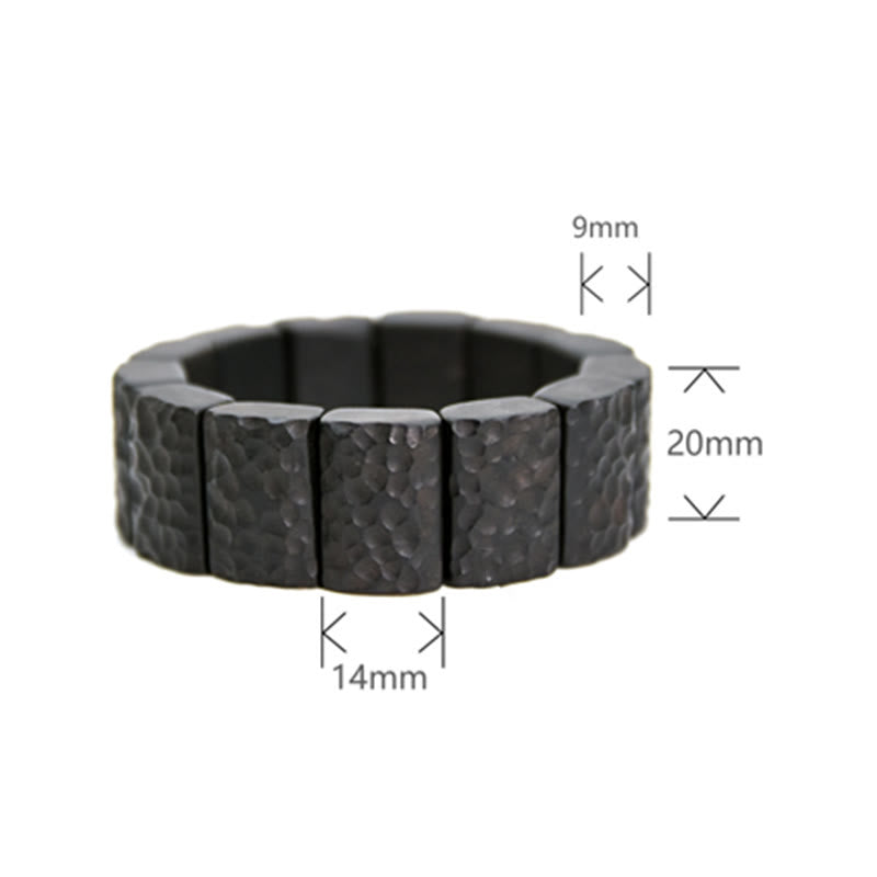 Buddha Stones Vintage Ebony Wood Texture Peace Couple Bracelet - image 9