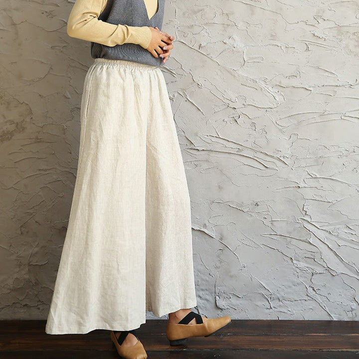 Simple White Beige Pattern Meditation Spiritual Zen Practice Yoga Clothing Women's Clothes - Only White Trousers - US0-6，UK/AU4-8-10，EU32-38 (F) - image 9