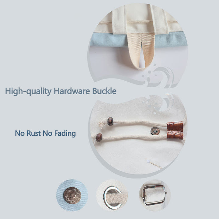 Buddha Stones Handmade Embroidered Large Capacity Canvas Backpack - image 17