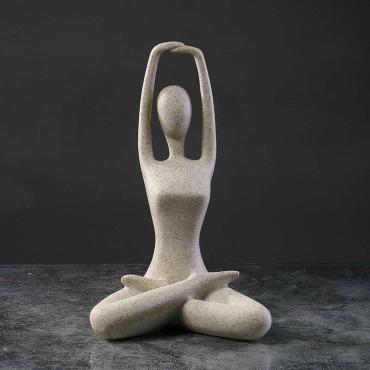 Abstract Yoga Meditating Exercise Resin Spiritual Figurine Sculpture Desk Decoration - image 9