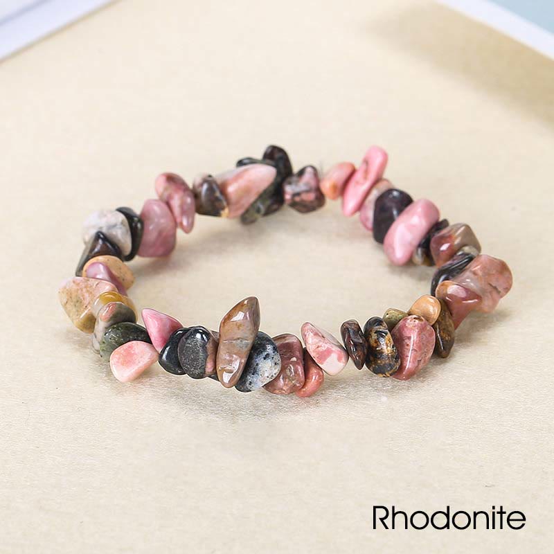Natural Irregular Shape Crystal Stone Warmth Soothing Bracelet - Rhodonite(Wrist Circumference: 15-18cm) - image 46