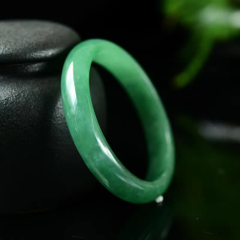 Buddha Stones Jade Healing Abundance Protection Bracelet Bangle - 61mm - image 1
