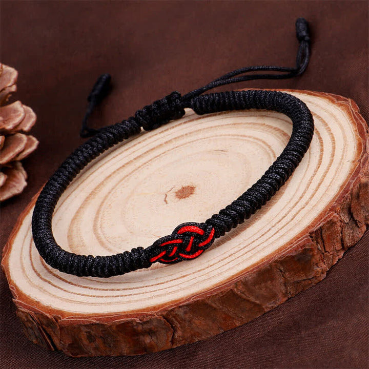 Buddha Stones 2Pcs Tibetan Luck Chinese Knot Protection String Bracelet - image 24