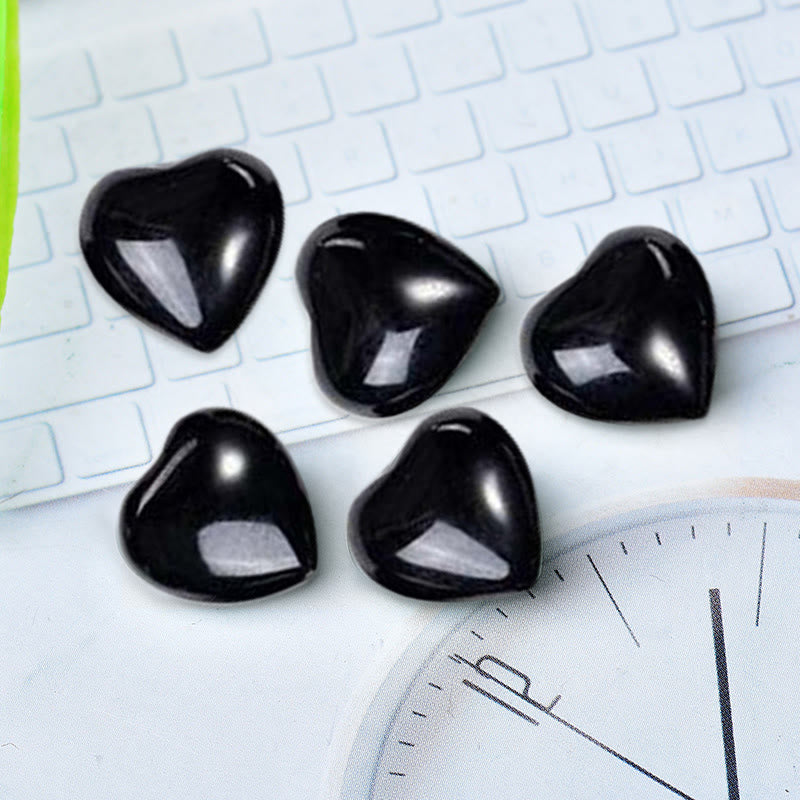 Natural Amethyst Tiger's Eye Stone Love Decoration - Black Onyx*5pcs - image 13