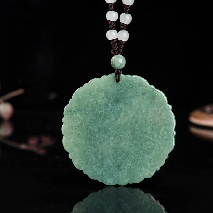 Buddha Stones Chinese Zodiac Dragon Jade Fortune Necklace String Pendant - image 7
