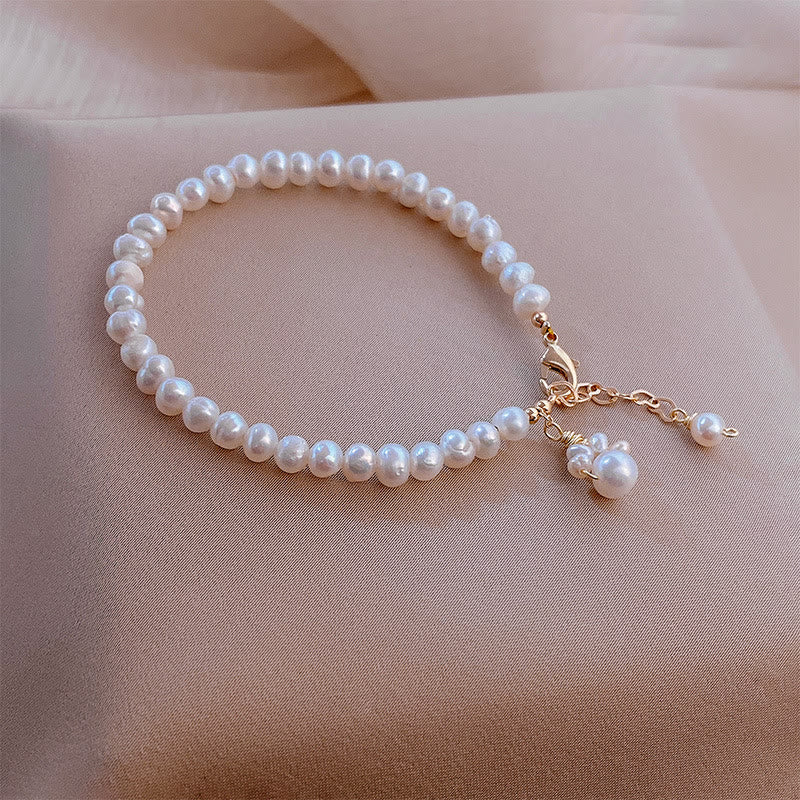 Buddha Stones Pearl Cat Paw Healing Chain Bracelet - image 8