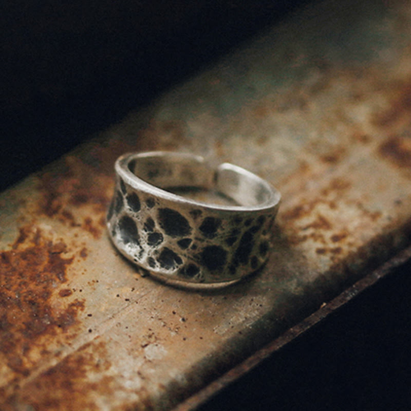 925 Sterling Silver Bump Texture Design Protection Ring - image 4
