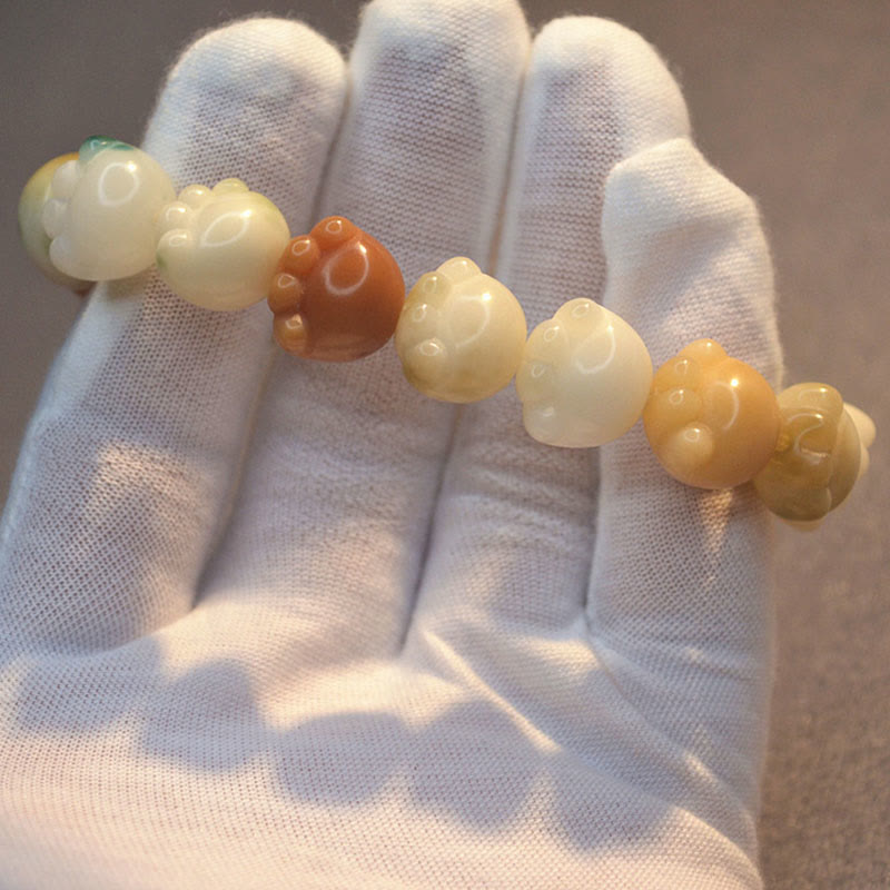 Buddha Stones Multilayered Bodhi Seed Cute Cat Paw Calm Harmony Bracelet - image 10