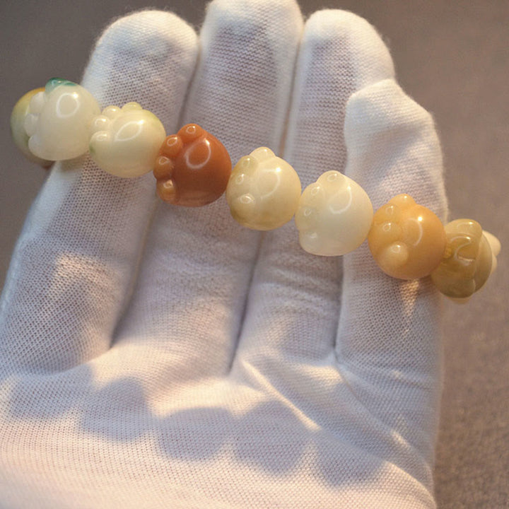 Buddha Stones Multilayered Bodhi Seed Cute Cat Paw Calm Harmony Bracelet - image 10