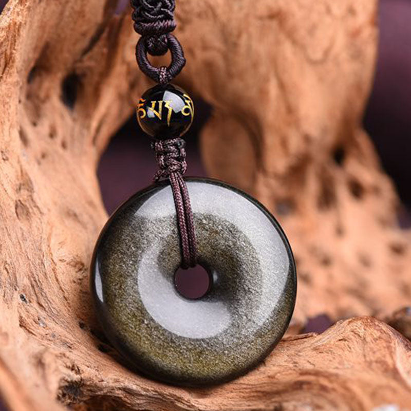 Auras by Osiris Handmade Black Obsidian Crystal Necklace - Genuine Auras by Osiris Handmade Black Obsidian Crystal Necklace - Genuine