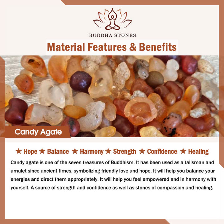 Buddha Stones 925 Sterling Silver Blue Candy Agate Healing Bead Ring - image 6