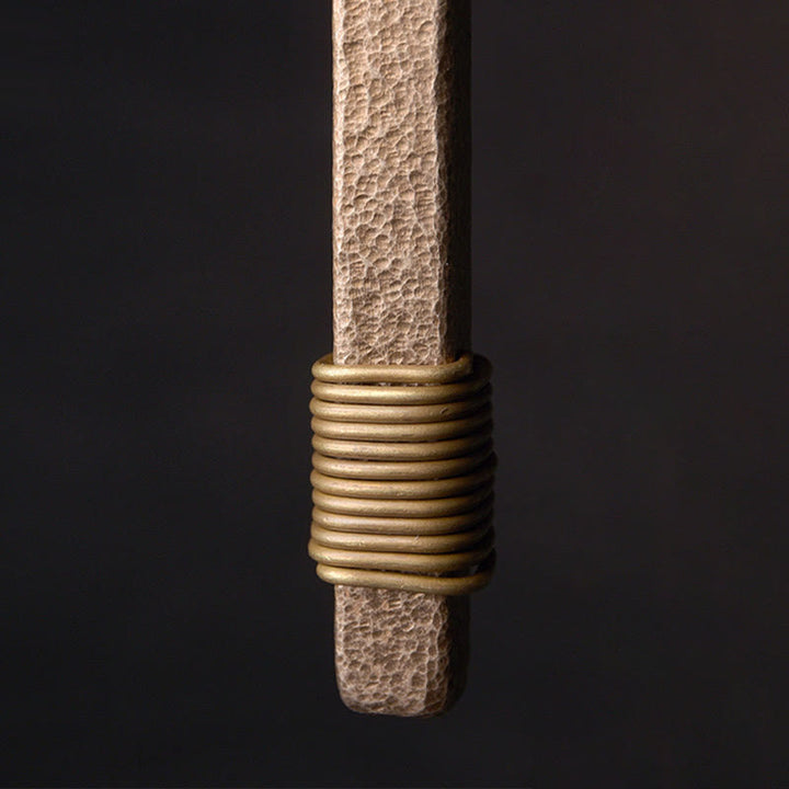 Buddha Stones Vintage Textured Design Brass Copper Wealth Necklace Pendant - image 4