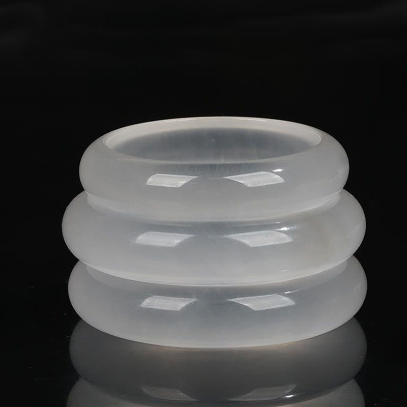 Natural Translucent Golden Silk Jade Wealth Luck Bracelet Bangle - image 9