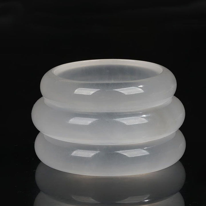 Natural Translucent Golden Silk Jade Wealth Luck Bracelet Bangle - image 9