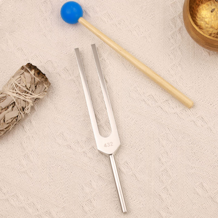 Tuning Fork 432HZ Aluminum Alloy with Hammer for Mind and Spirit Healing - image 1
