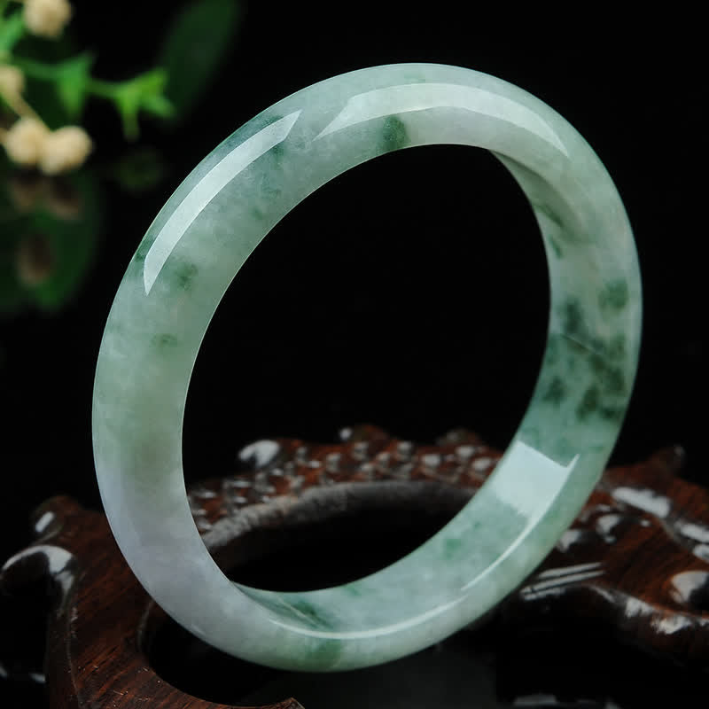 Jade Luck Blessing Prosperity Bracelet Bangle - 60-61mm - image 1