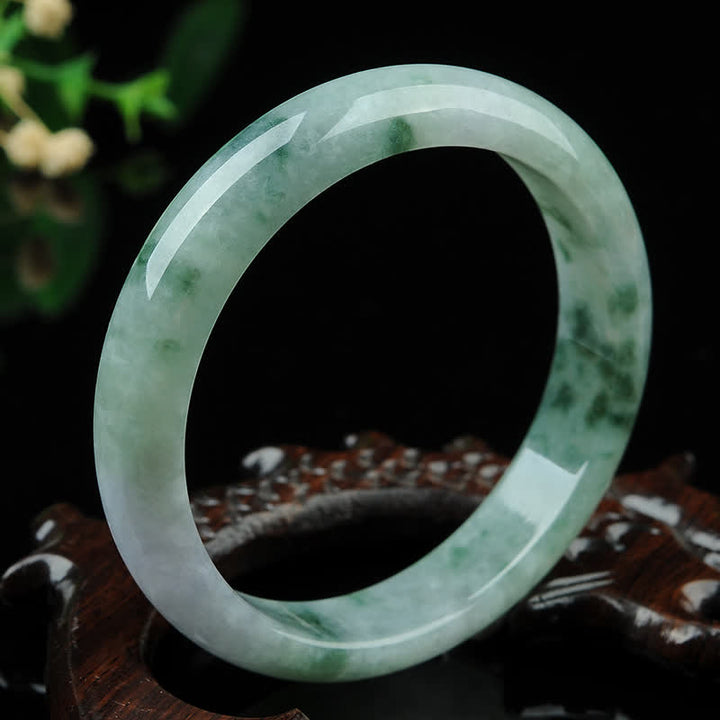 Jade Luck Blessing Prosperity Bracelet Bangle - 60-61mm - image 1