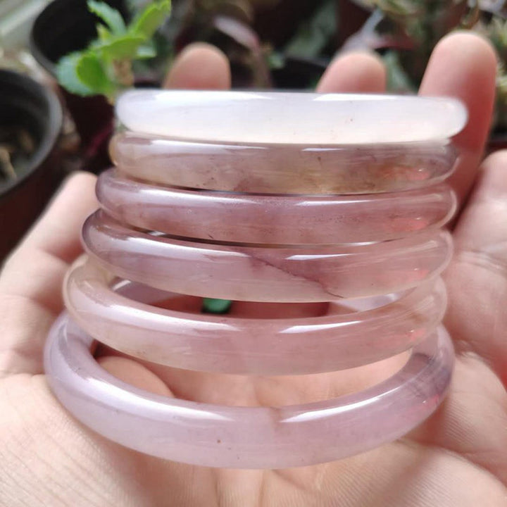 Buddha Stones Purple Jade Happiness Protection Bracelet Bangle - image 7