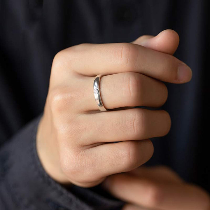 925 Sterling Silver Chinese Zodiac Natal Buddha Blessing Couple Ring - image 6