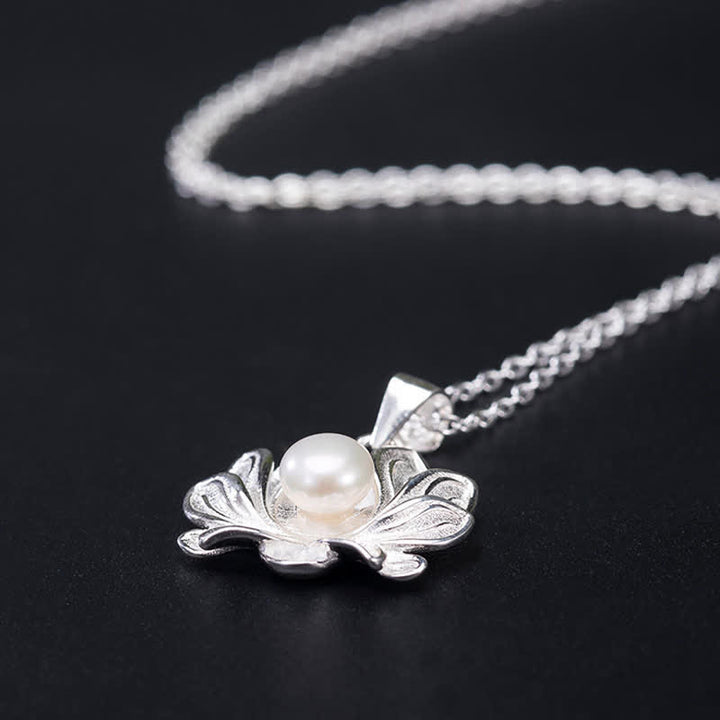 Buddha Stones 925 Sterling Silver Lotus Flower Pearl Wealth Necklace Pendant - image 7