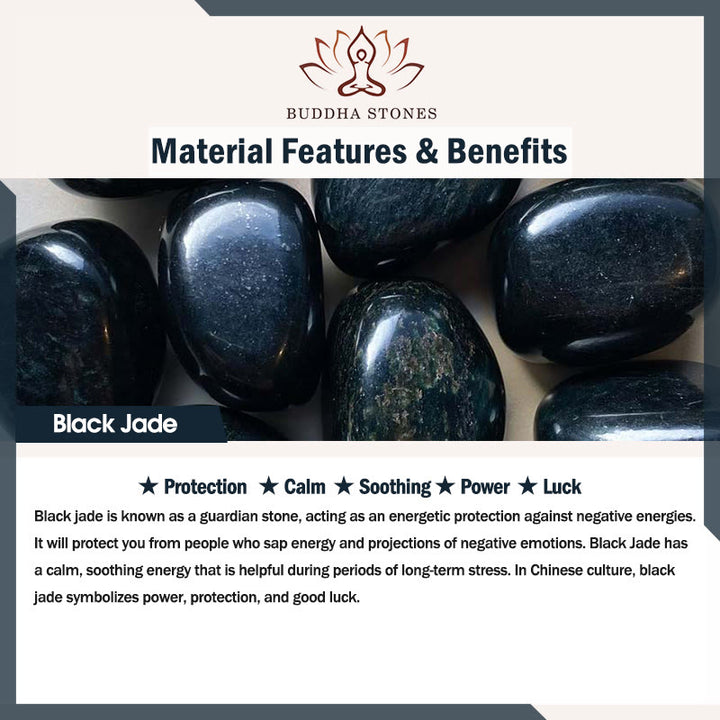 Buddha Stones 925 Sterling Silver Natural Black Jade Kwan Yin Avalokitesvara Wealth Necklace Pendant - image 11