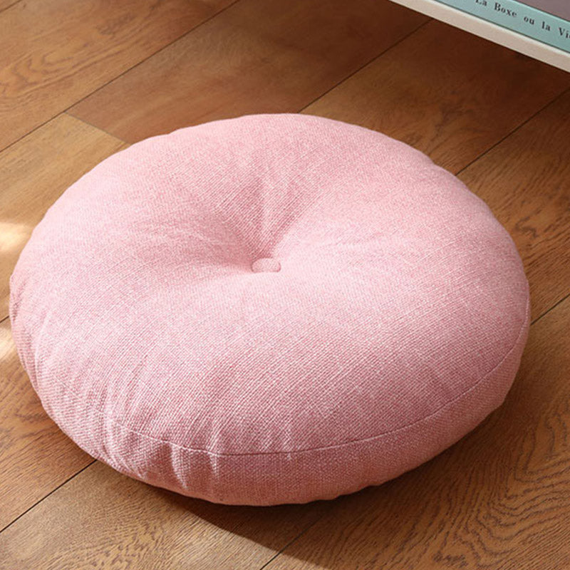 Lotus Simple Pattern Linen Meditation Seat Cushion Home Living Room Decoration - Detachable - Approx. 40cm × 10cm (slight variation possible) - Pink - image 20