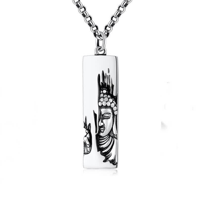 Buddha Stones Tathagata Buddha Strength Protection Amulet Lucky Vintage Style Pendant Necklace - Vintage Style Buddha+60cm Chain - image 3