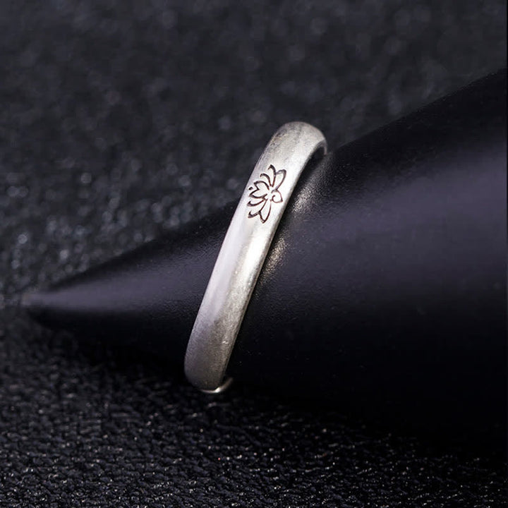 925 Sterling Silver Lotus Flower Enlightenment Ring - image 4