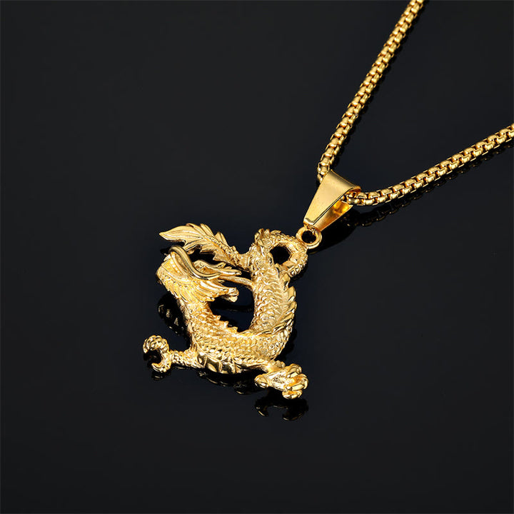Buddha Stones Dancing Dragon Pattern Luck Necklace Pendant - image 4