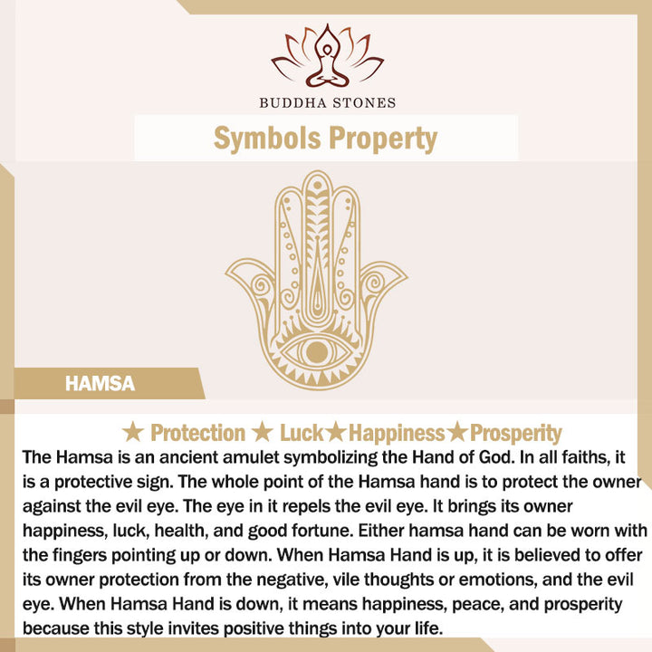 Buddha Stones Hamsa Symbol Evil Eye Protection Prosperity Home Decoration - image 3