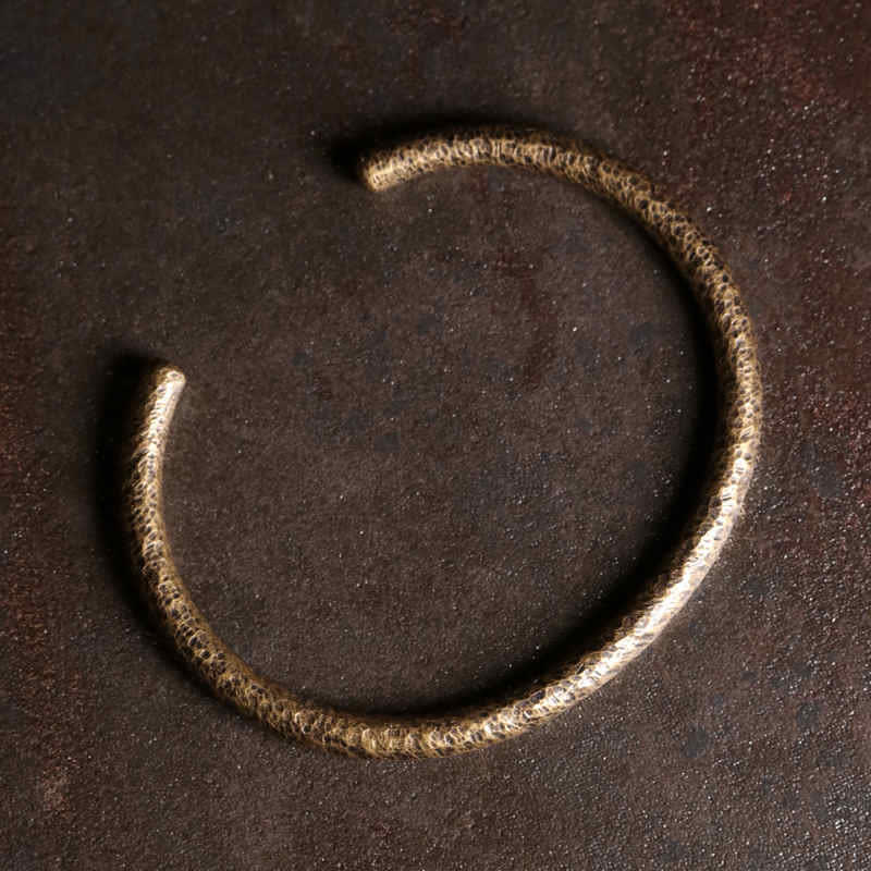 Buddha Stones Rustic Design Copper Balance Adjustable Cuff Bracelet - Large 63mm - image 6