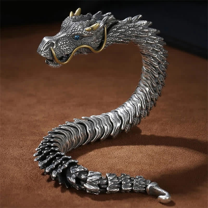 Buddha Stones Nordic Dragon Handmade Amulet Luck Protection Chain Bracelet - image 9