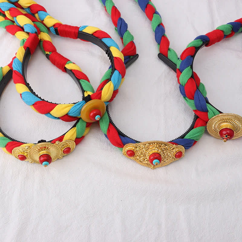 Tibetan Colorful Tassel Beads Hair Decoration Hair Accessories - image 0
