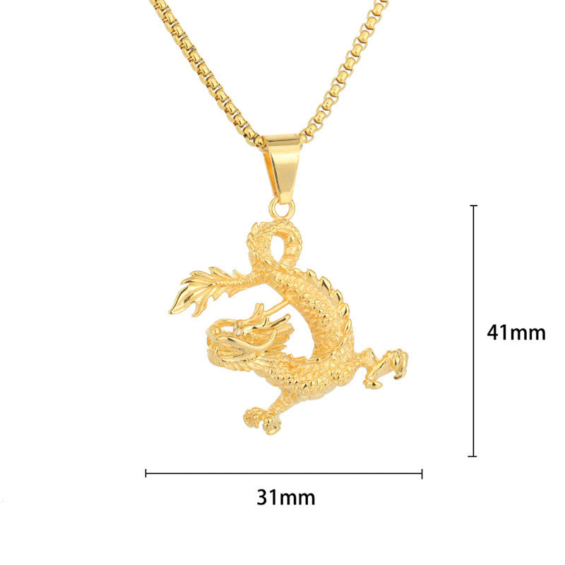 Buddha Stones Dancing Dragon Pattern Luck Necklace Pendant - image 6
