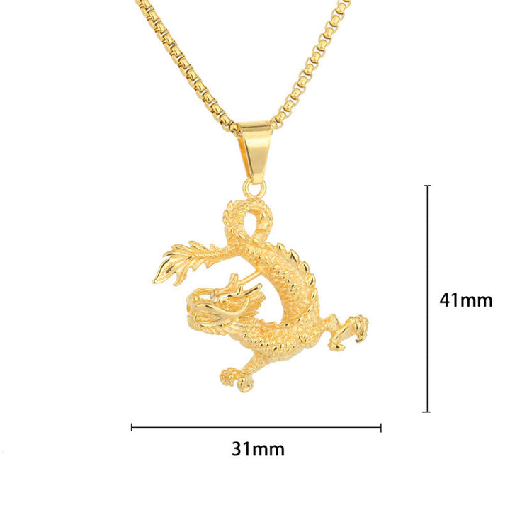 Buddha Stones Dancing Dragon Pattern Luck Necklace Pendant - image 6