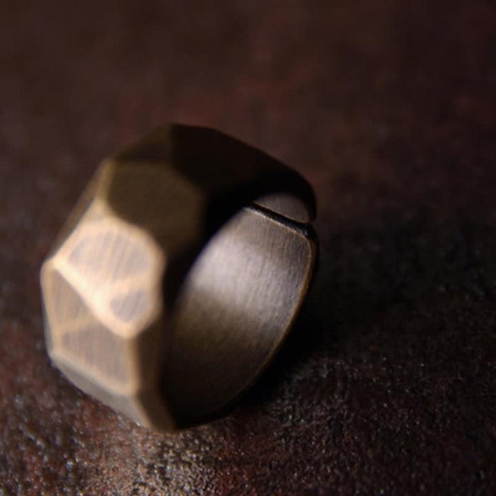 Buddha Stones Tibetan Simple Design Copper Wealth Ring - image 22