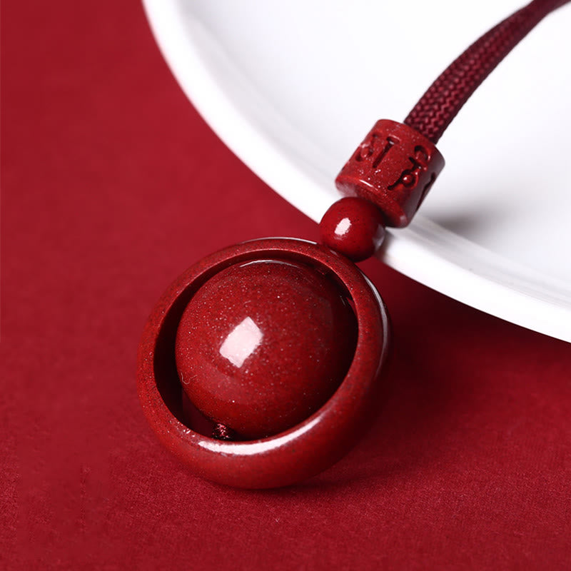 Buddha Stones Cinnabar Om Mani Padme Hum PiXiu Blessing Lucky Bead Necklace Pendant - image 13