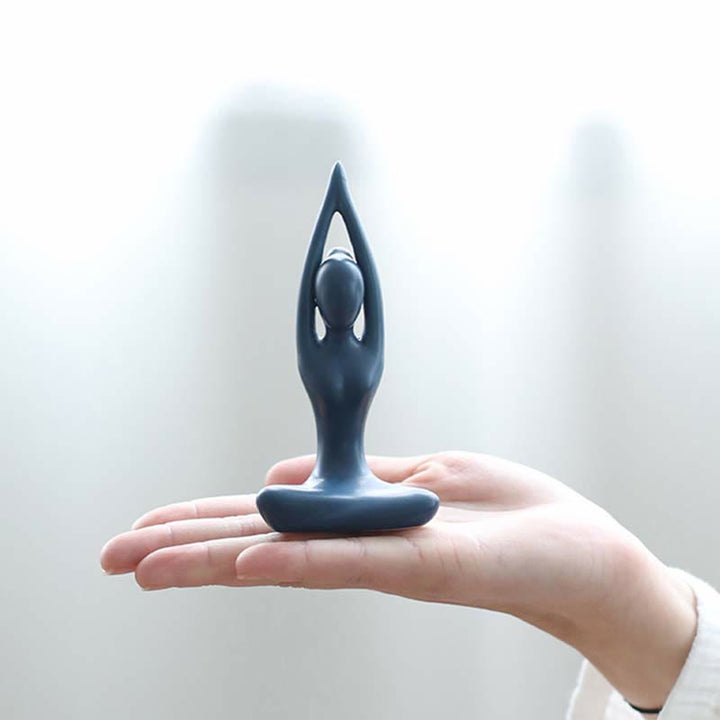 Abstract Yoga Meditation Exercise Ceramics Spiritual Figurine Sculpture Decoration - image 5
