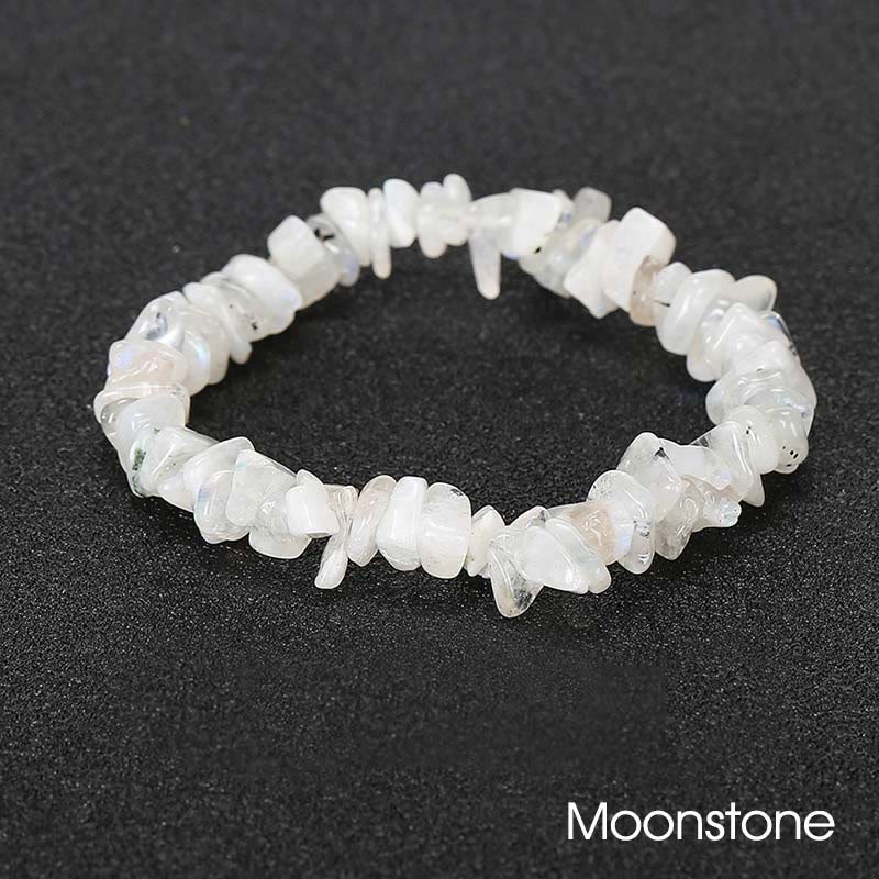 Natural Irregular Shape Crystal Stone Warmth Soothing Bracelet - Moonstone(Wrist Circumference: 15-18cm) - image 36