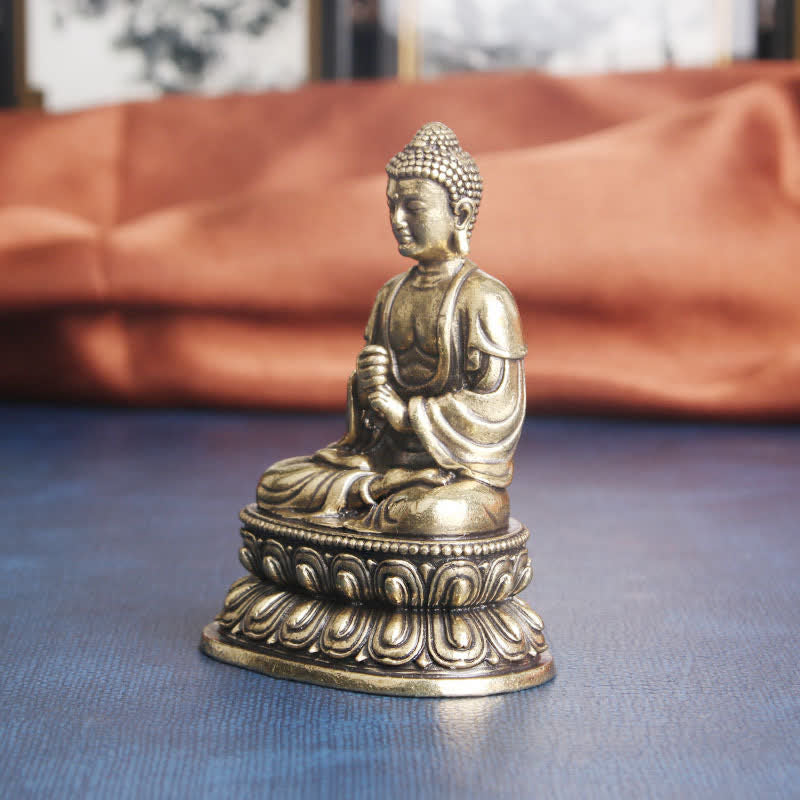 Tathagata Buddha Serenity Copper Statue Decoration - image 4