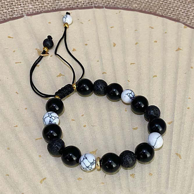 Buddha Stones "All the Best for Strength and Grounding" Obsidian Bracelet Includes Gift Message Card - image 14