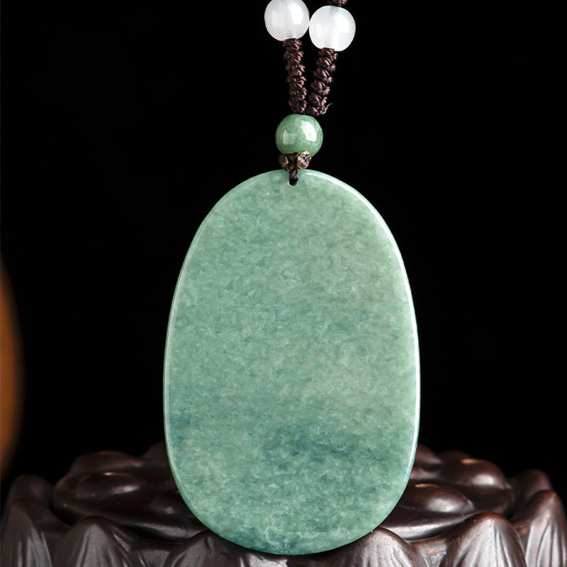 Buddha Stones Natural Jade Avalokitesvara Amulet Wealth Necklace Pendant - image 8