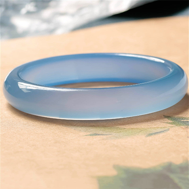Blue Chalcedony Emotional Balance Bracelet Bangle - image 2