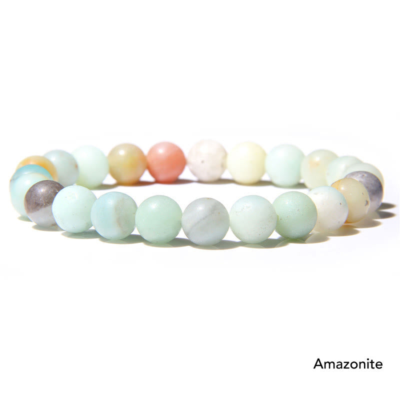 Natural Agate Stone Crystal Balance Beaded Bracelet