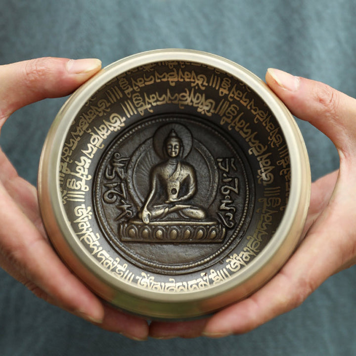 Tibetan Sound Bowl Handcrafted for Focus and Meditation Peaceful Happiness Singing Bowl Set - image 0